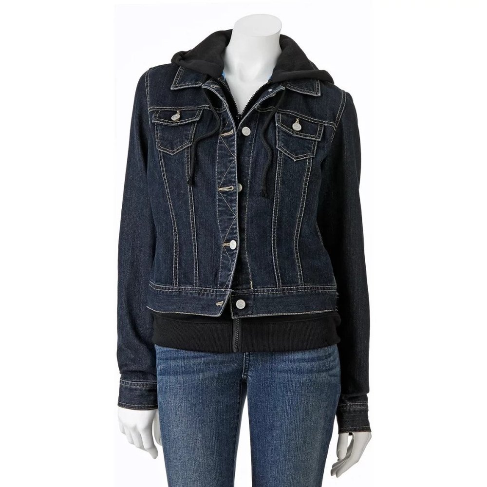 SO Mock-Layer Denim Jacket | Juniors Size S